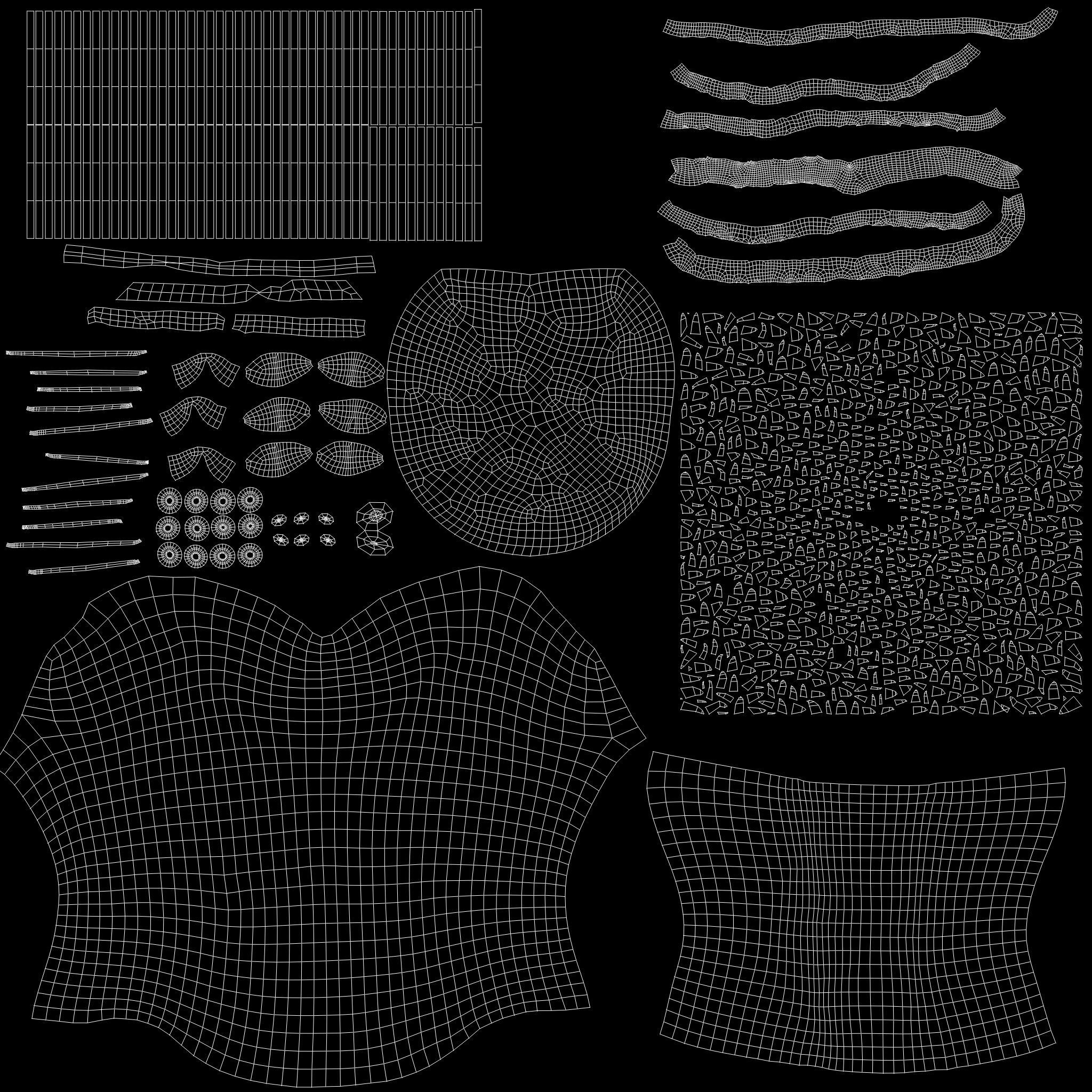 Corset With Feather Tail Low-poly 3D model_14