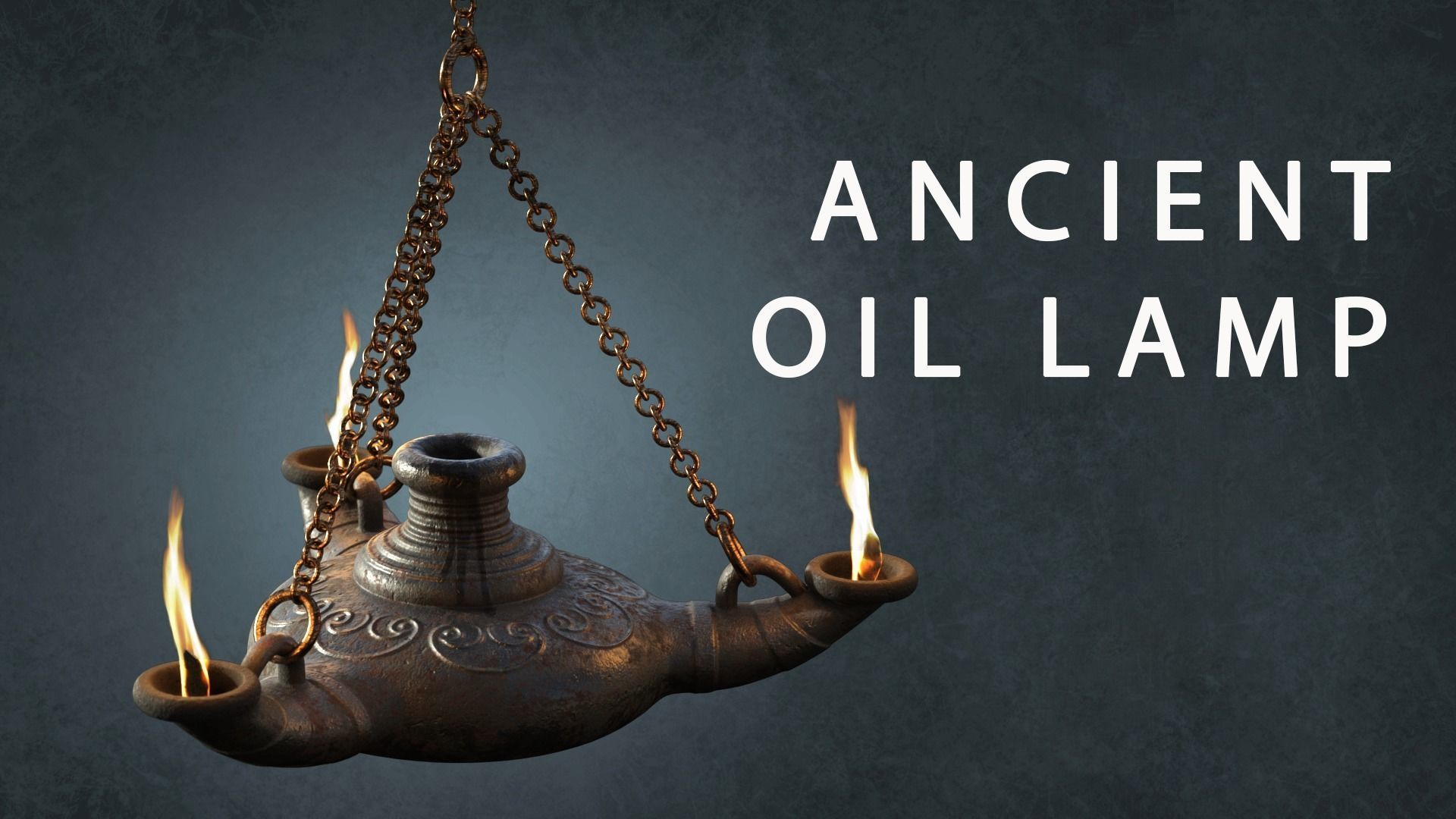 Ancient Oil Lamp Low-poly 3D model_1