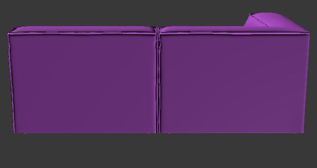 Sofa 2 seater Corner and center Low-poly 3D model_11