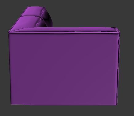 Sofa 2 seater Corner and center Low-poly 3D model_9