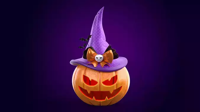 Halloween Pumpkin in a hat