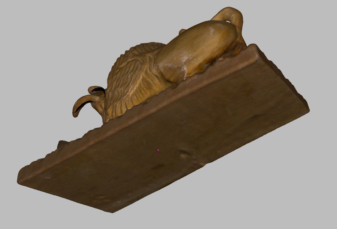 Wooden hand carved bull 3d print ready 3D model_7