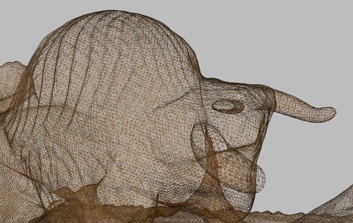 Wooden hand carved bull 3d print ready 3D model_18