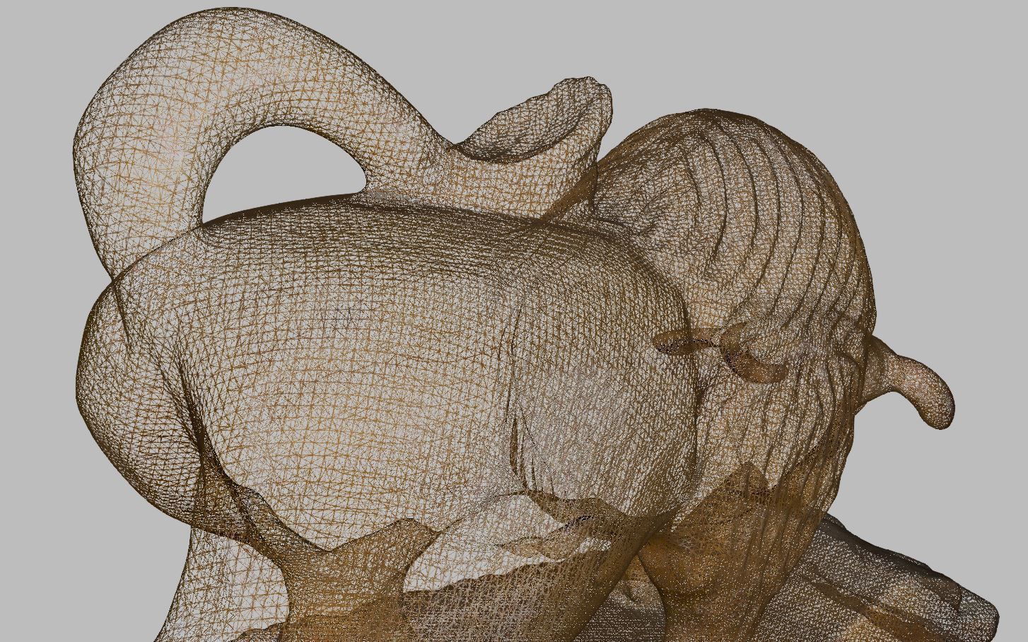 Wooden hand carved bull 3d print ready 3D model_15