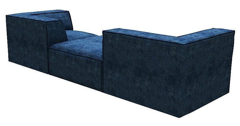 Sofa 3 seater Corner and center Low-poly 3D model_4