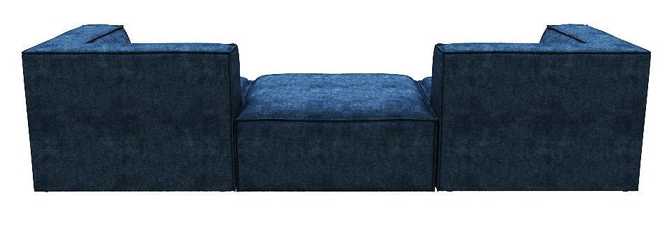 Sofa 3 seater Corner and center Low-poly 3D model_5