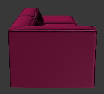 Sofa 3 seater center and corner Low-poly 3D model_9