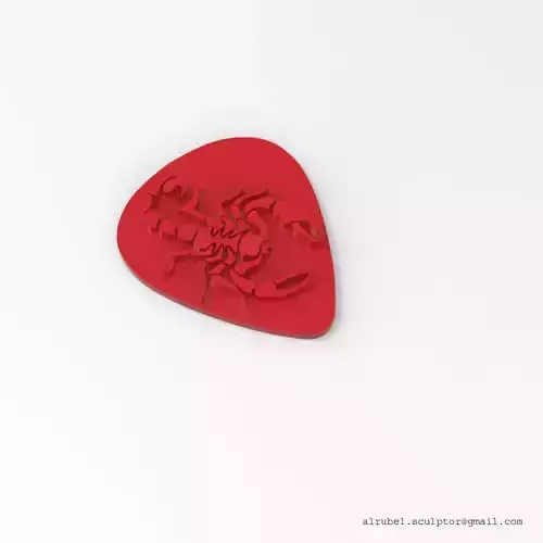 Scorpion guitar pick 3D print model