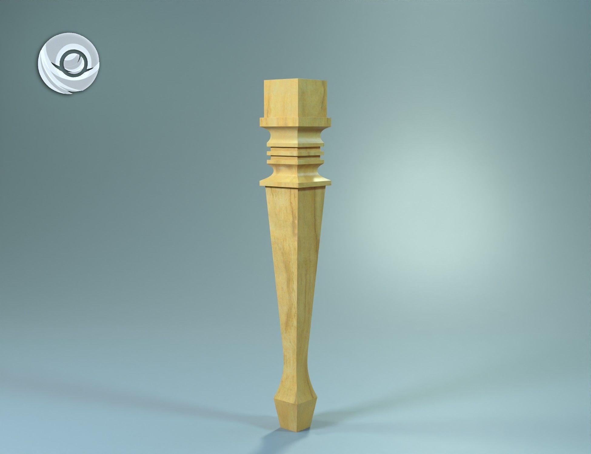 0611 Wooden table legs for custom coffee tables furniture legs 3D print model_3