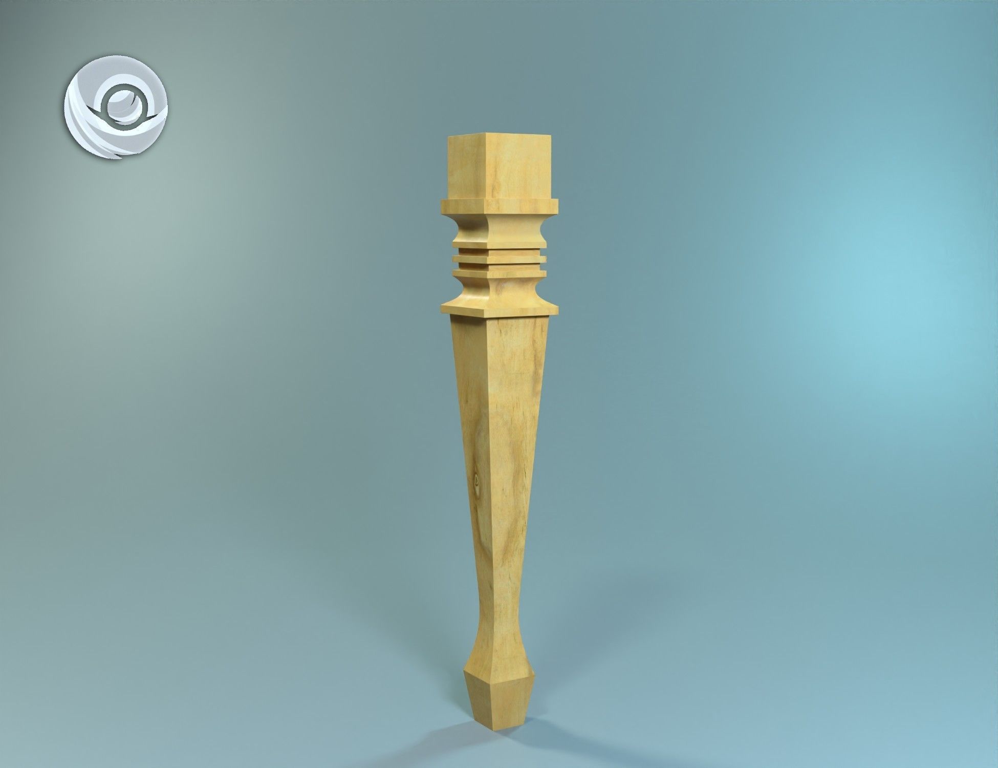 0611 Wooden table legs for custom coffee tables furniture legs 3D print model_2