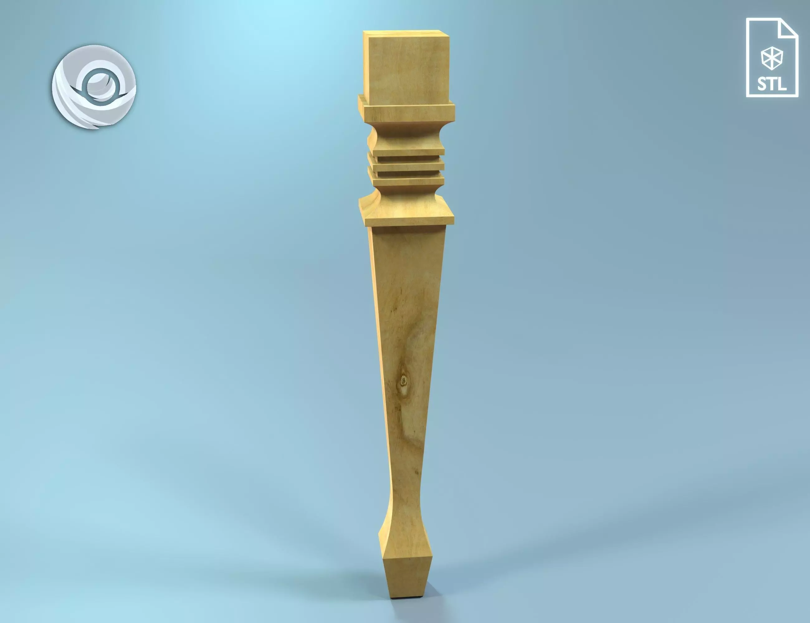 0611 Wooden table legs for custom coffee tables furniture legs 3D print model_0