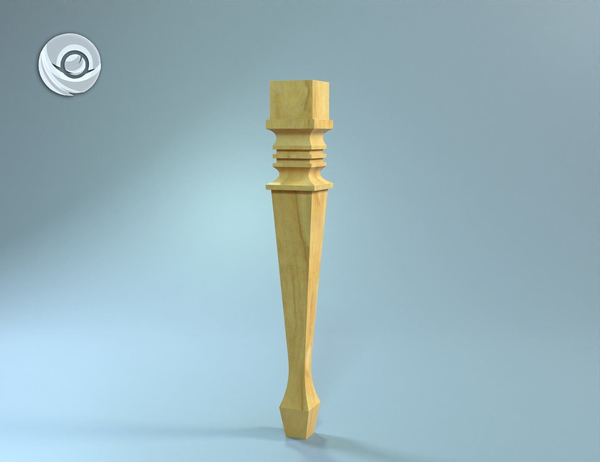 0611 Wooden table legs for custom coffee tables furniture legs 3D print model_4