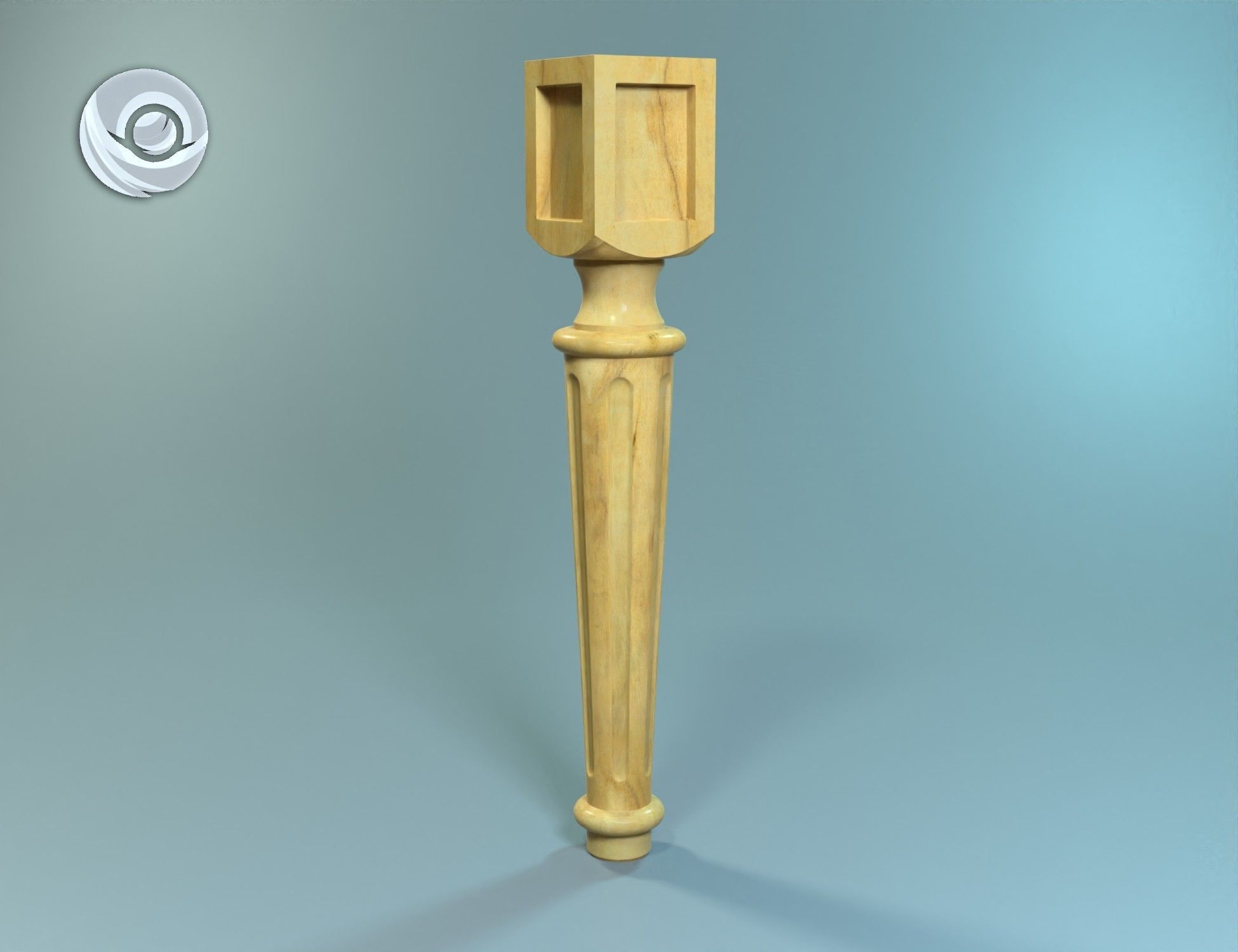 0619 Wooden table legs for custom coffee tables furniture legs 3D print model_2