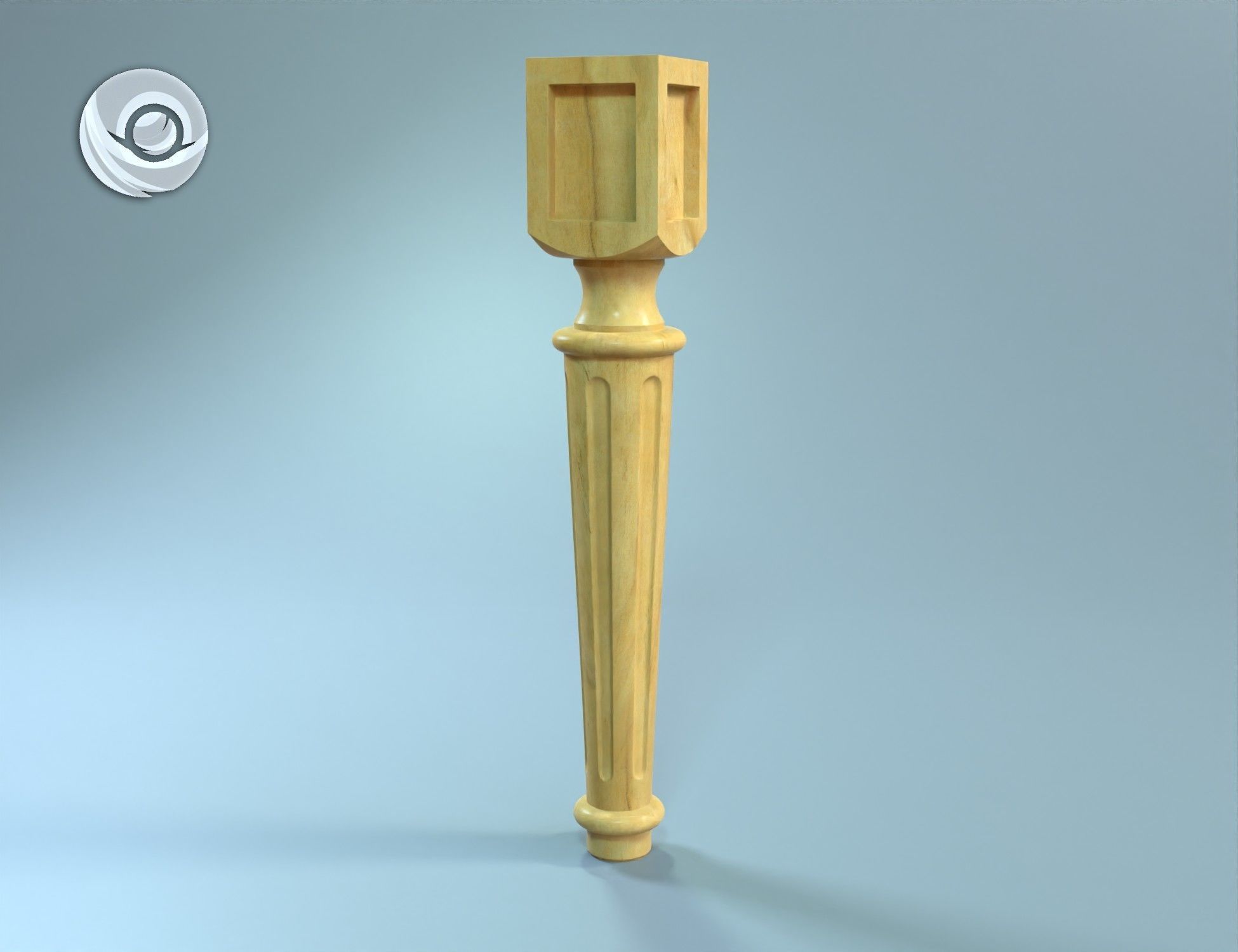 0619 Wooden table legs for custom coffee tables furniture legs 3D print model_4