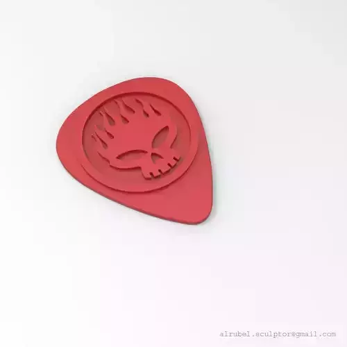 Offspring guitar pick 3D print model