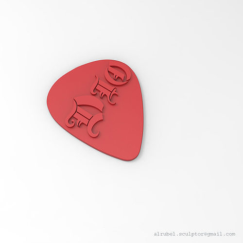 Dio guitar pick 3D print model