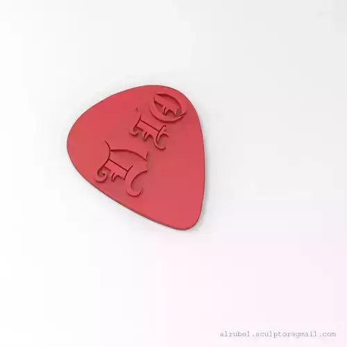 Dio guitar pick 3D print model