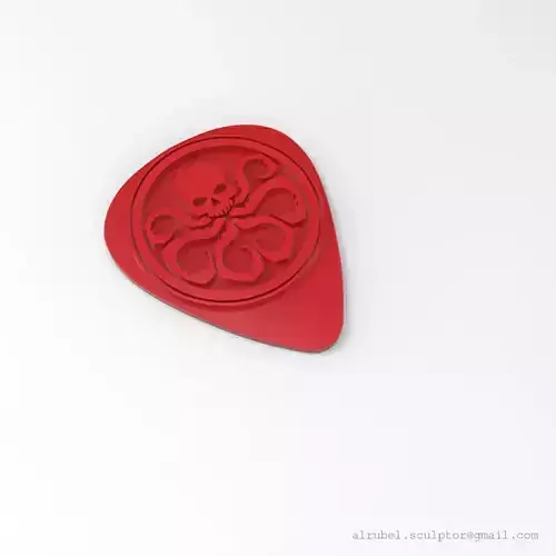 Hydra guitar pick 3D print model