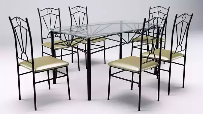 steel dining set
