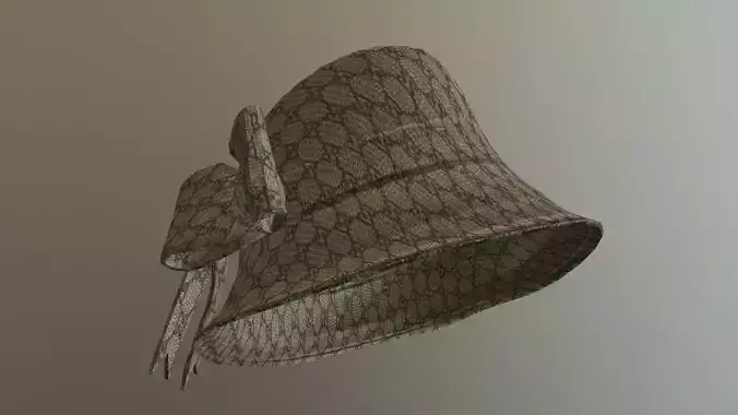 CLOTCHE BUCKET HAT GUCCI PBR Low-poly 3D model