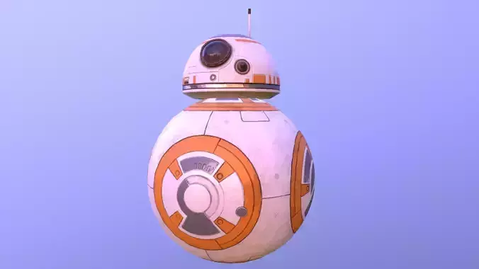 STAR WARS BB-8 DROID PBR Low-poly 3D model