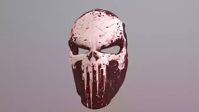 MILITARY SCULL MASK PBR Low-poly 3D model