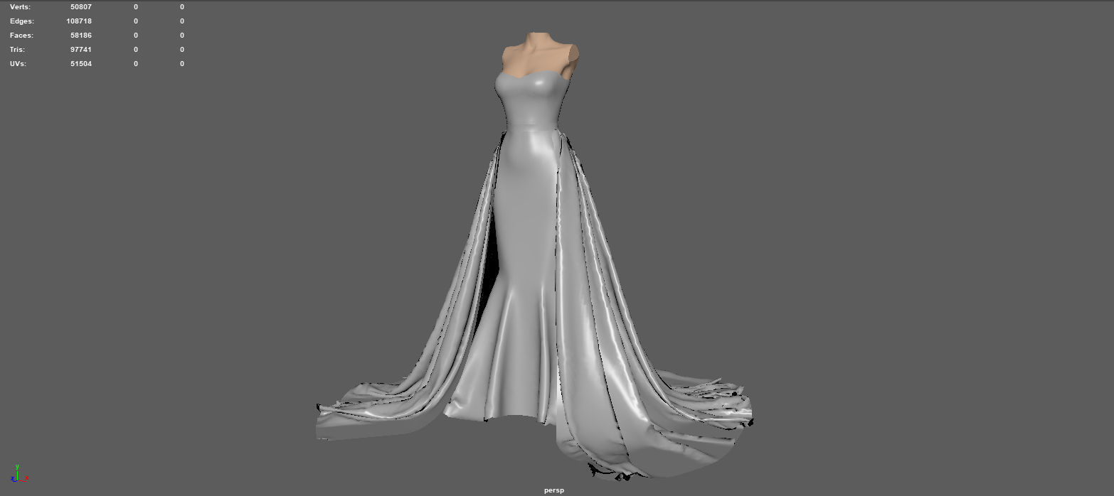 WEDDING DRESS 3D model_10