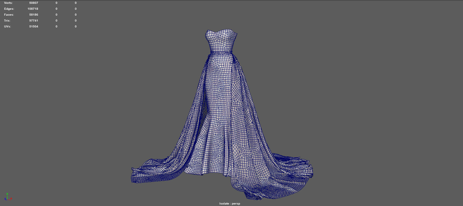 WEDDING DRESS 3D model_12