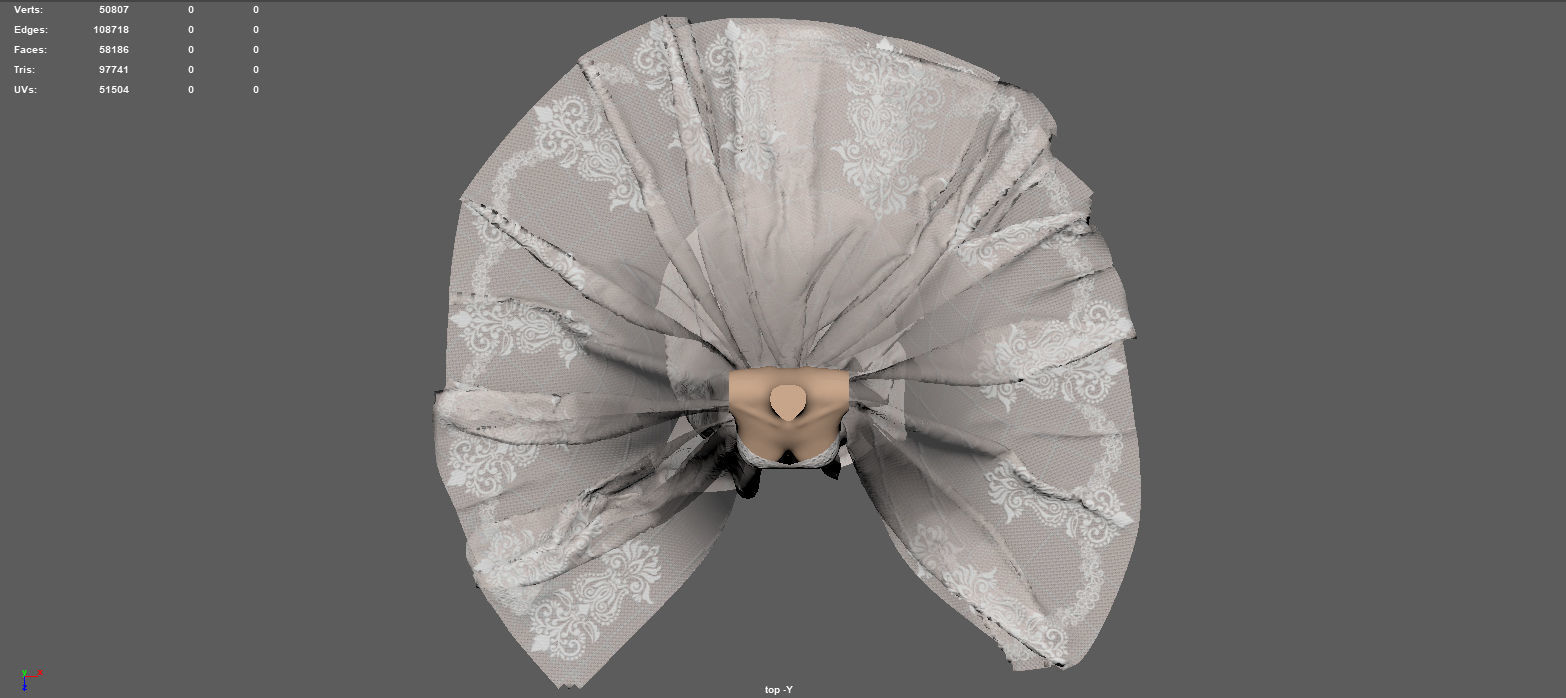 WEDDING DRESS 3D model_8