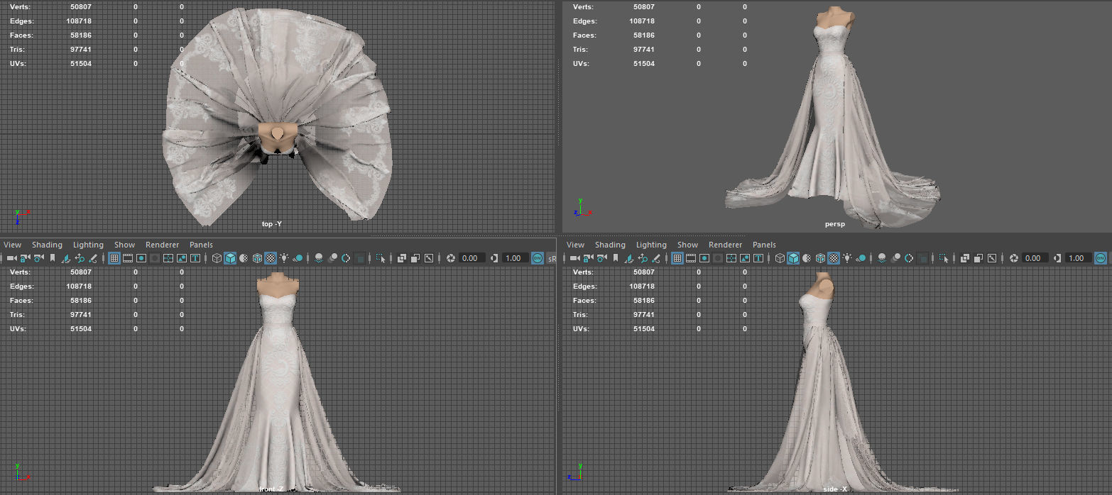 WEDDING DRESS 3D model_13