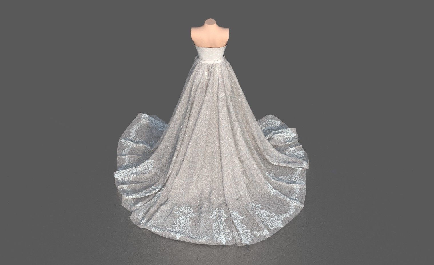 WEDDING DRESS 3D model_5