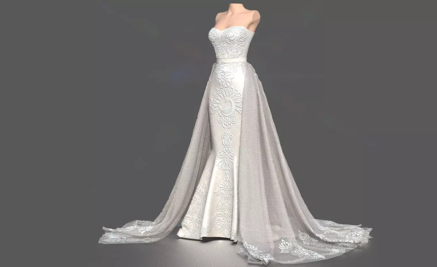 WEDDING DRESS 3D model_0