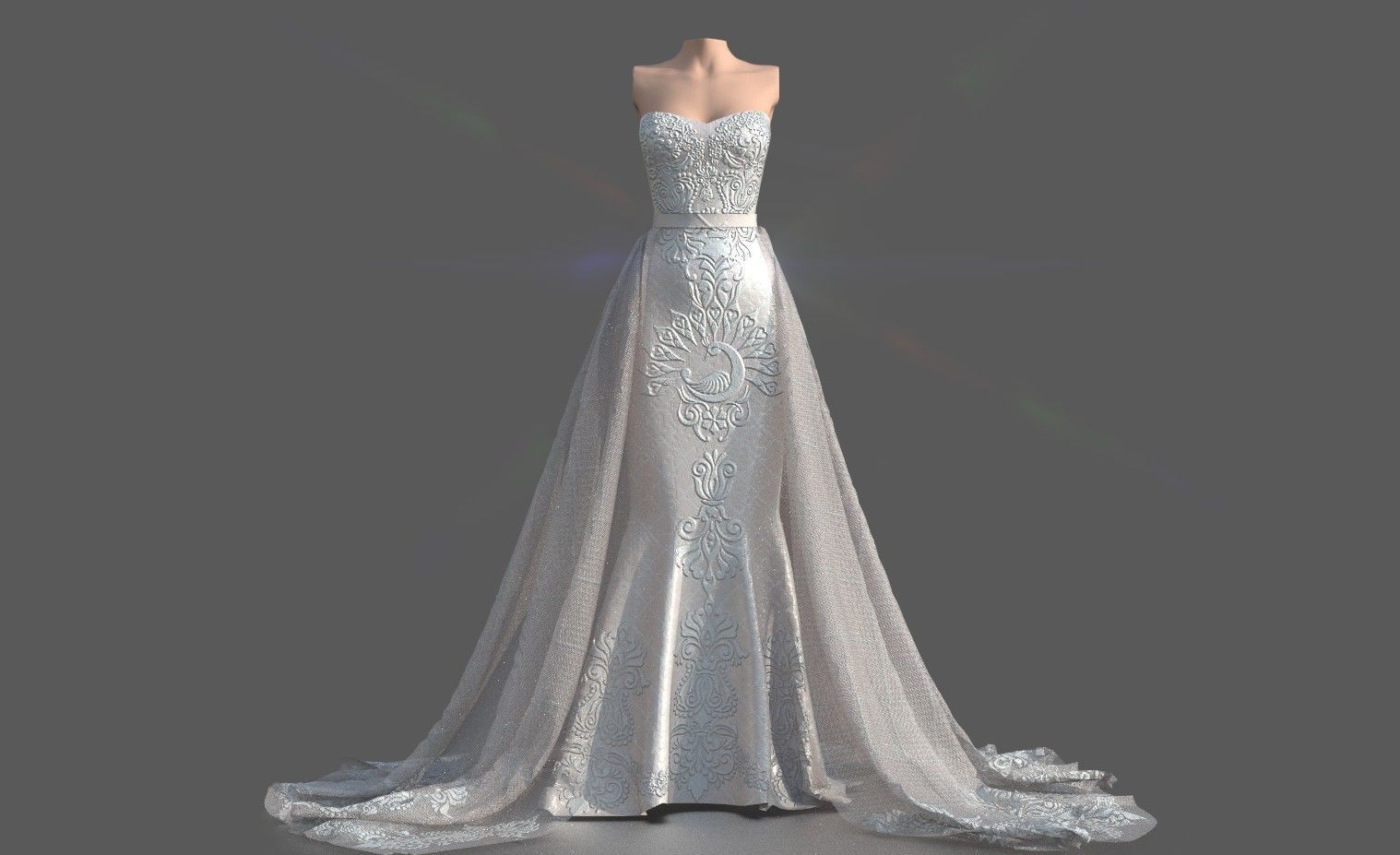 WEDDING DRESS 3D model_1