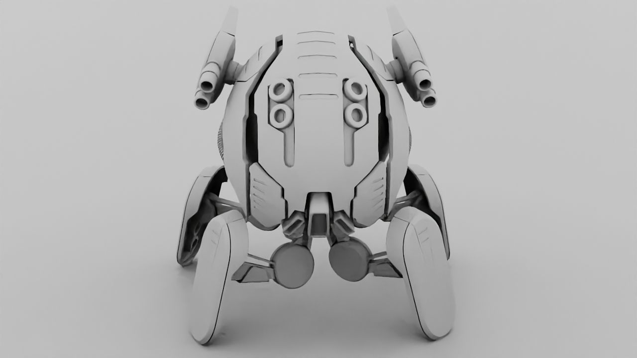 Combat Droid  rigged character 3D model_29