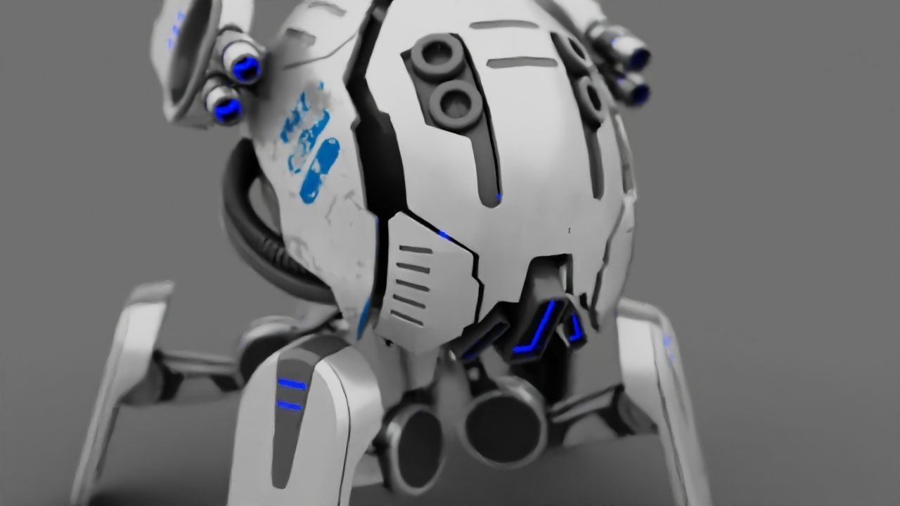 Combat Droid  rigged character 3D model_23