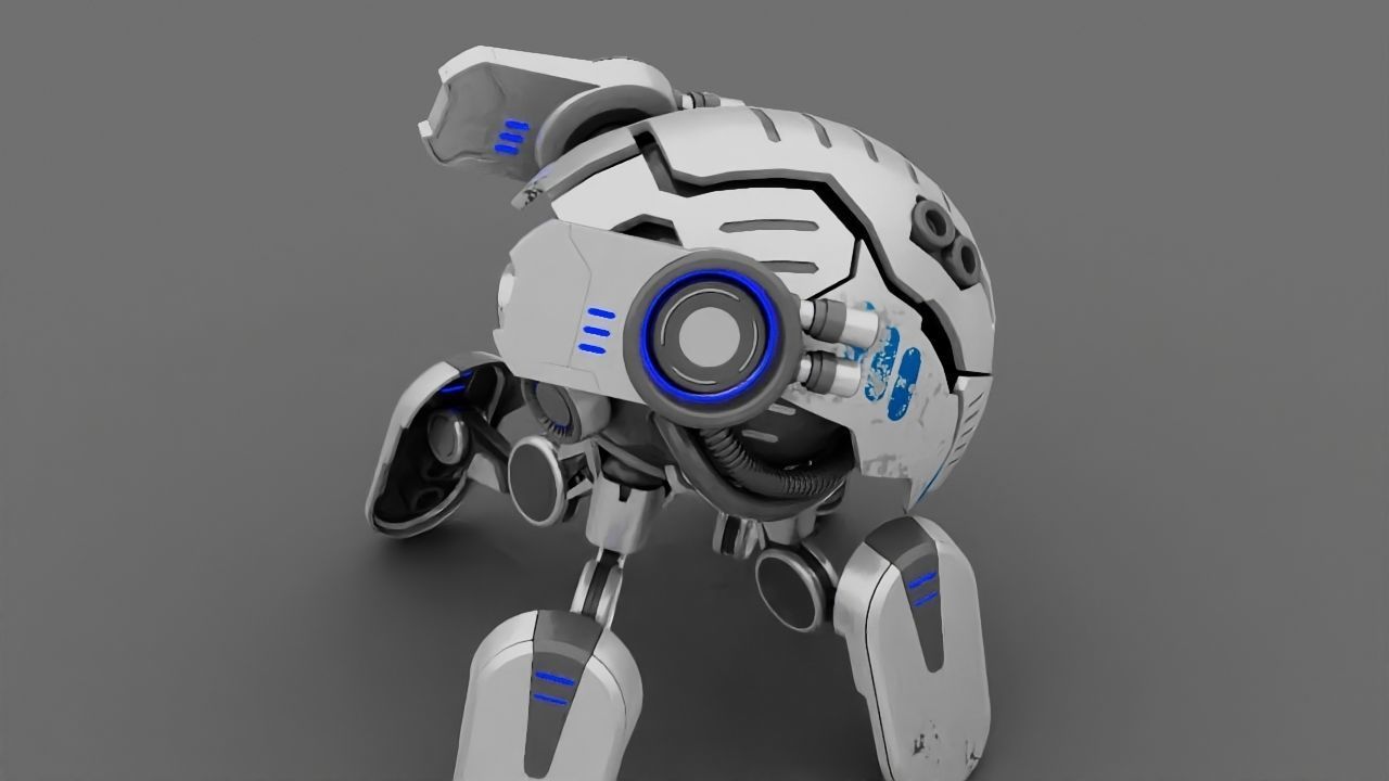 Combat Droid  rigged character 3D model_19