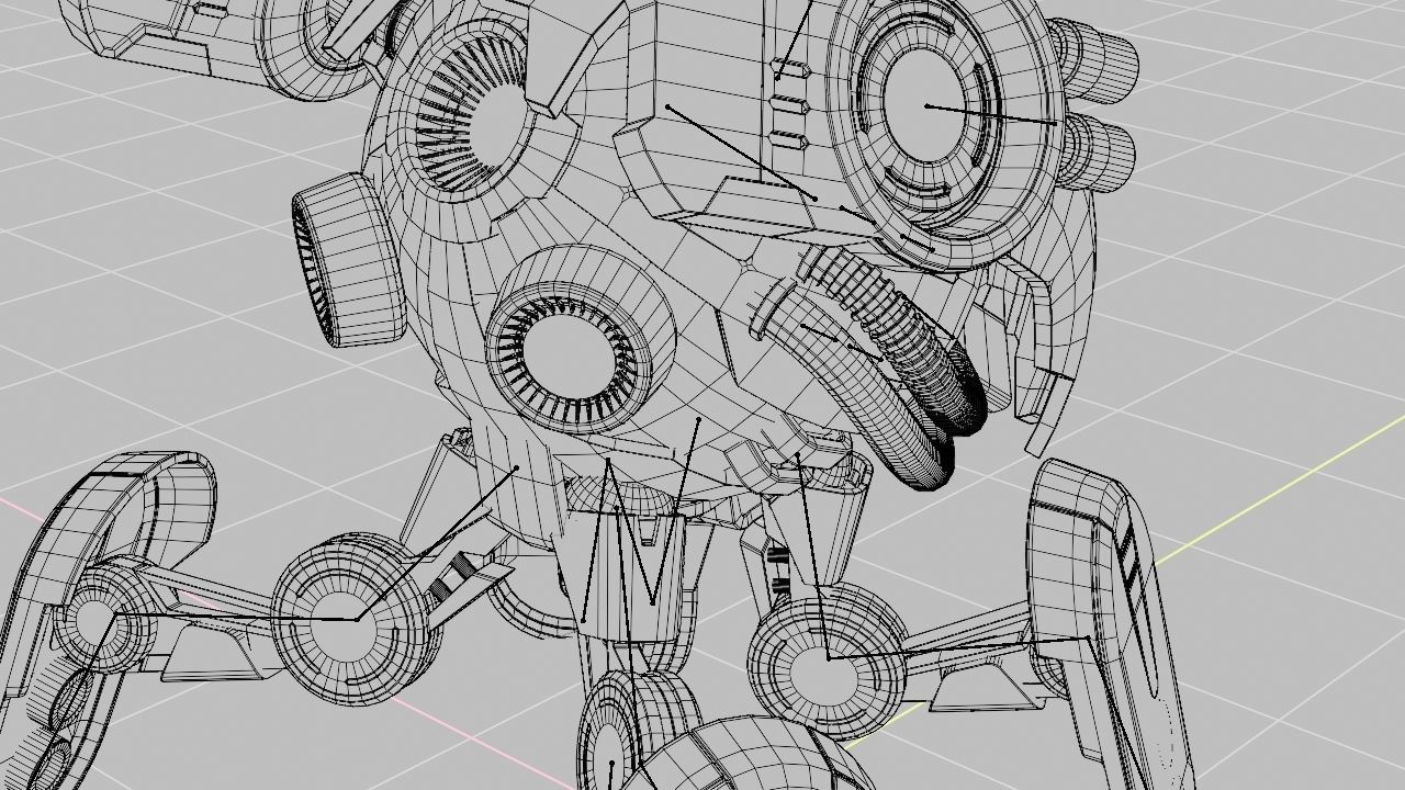 Combat Droid  rigged character 3D model_36