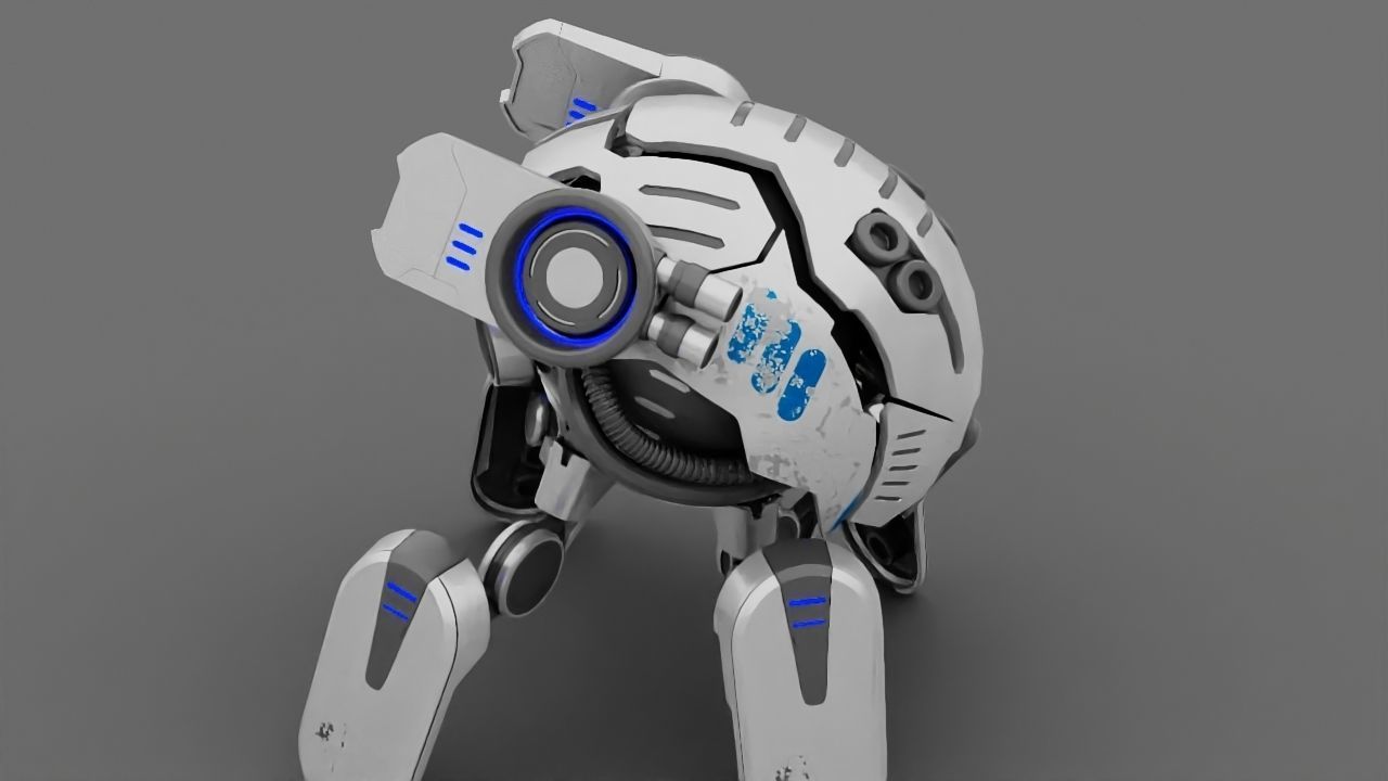 Combat Droid  rigged character 3D model_20