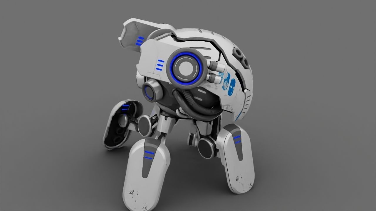 Combat Droid  rigged character 3D model_5