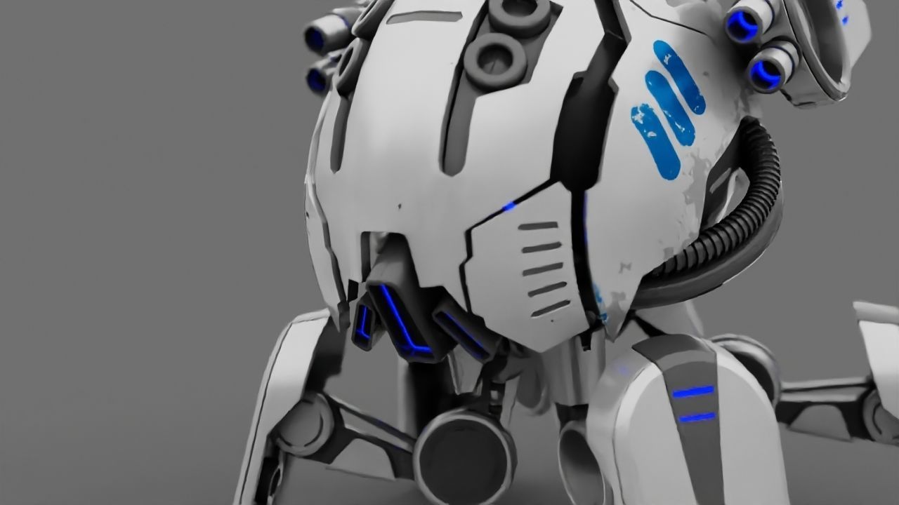 Combat Droid  rigged character 3D model_24