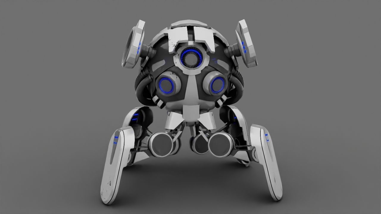 Combat Droid  rigged character 3D model_17