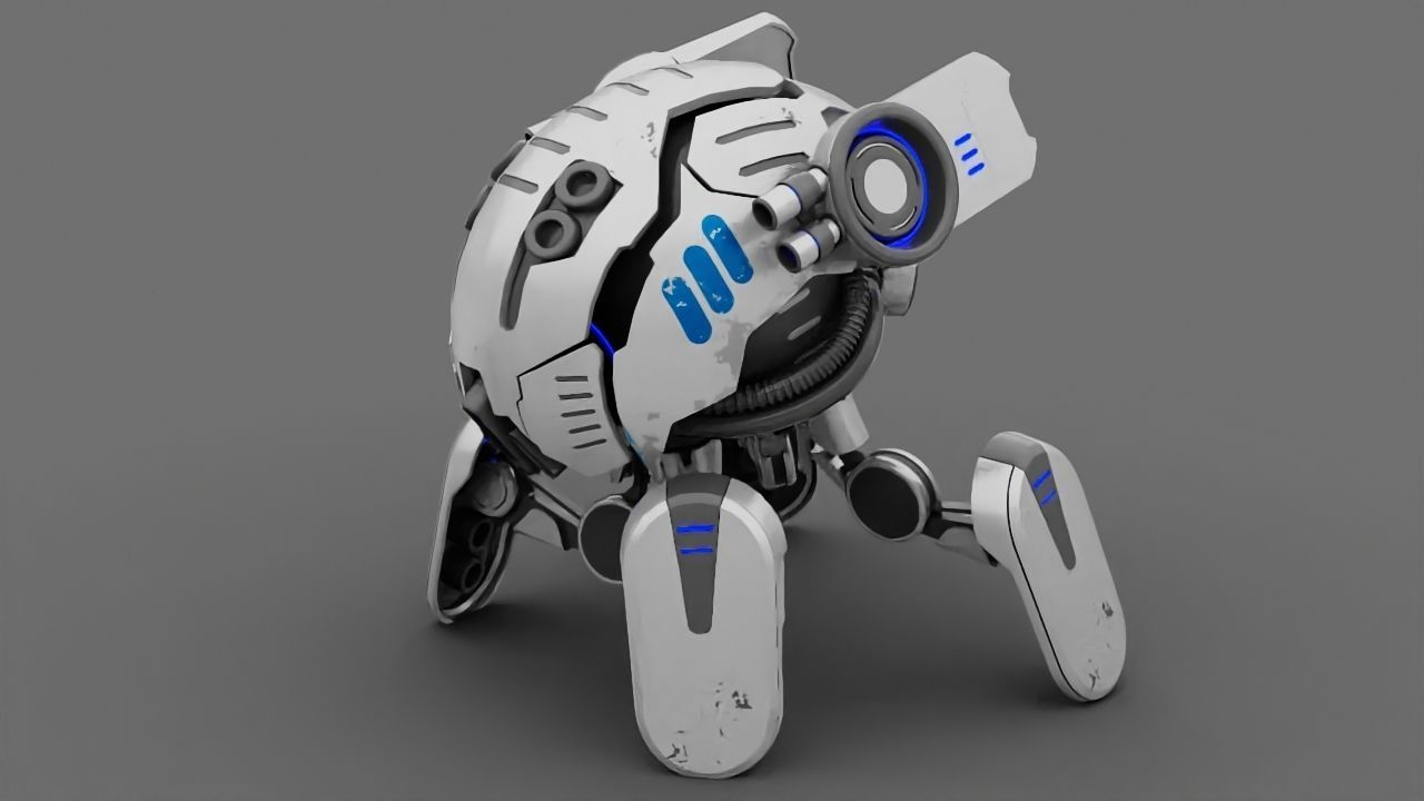 Combat Droid  rigged character 3D model_12