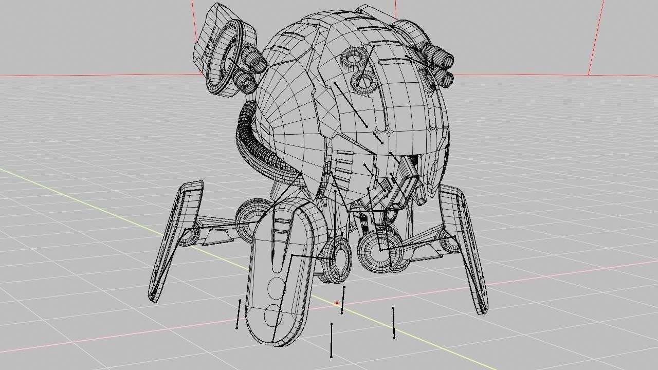 Combat Droid  rigged character 3D model_38