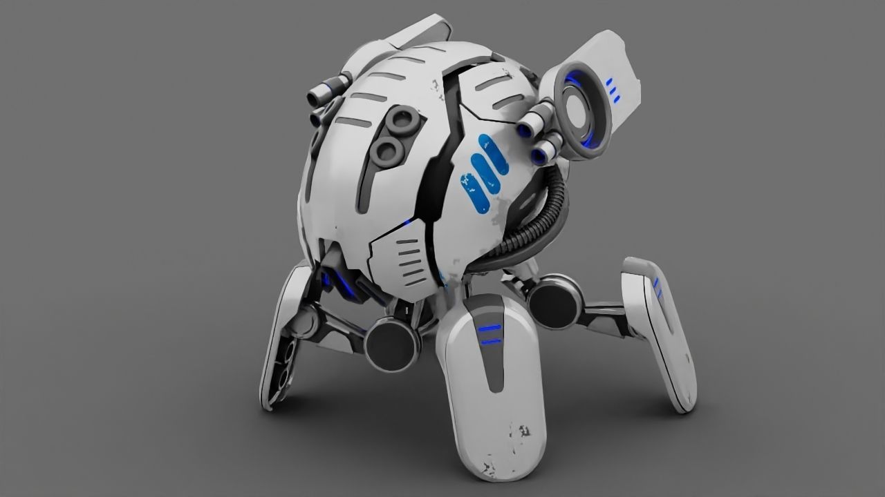Combat Droid  rigged character 3D model_11