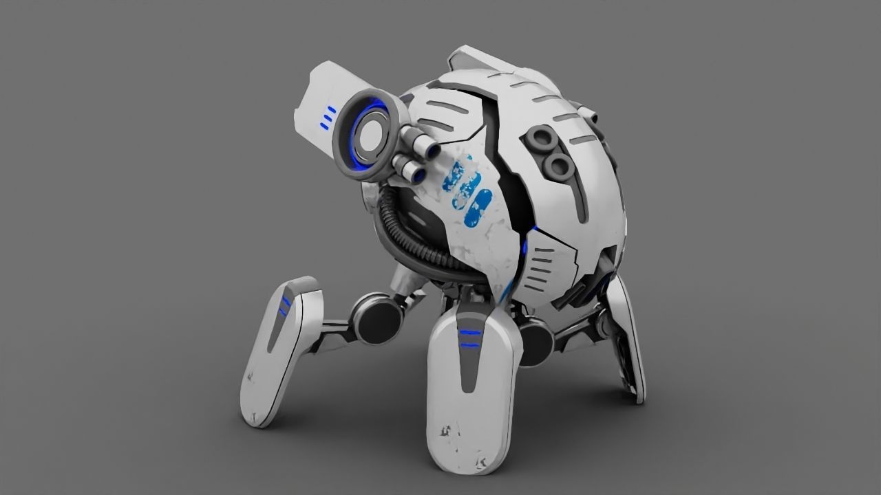 Combat Droid  rigged character 3D model_7