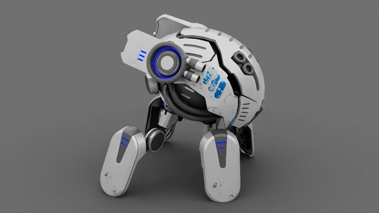 Combat Droid  rigged character 3D model_6