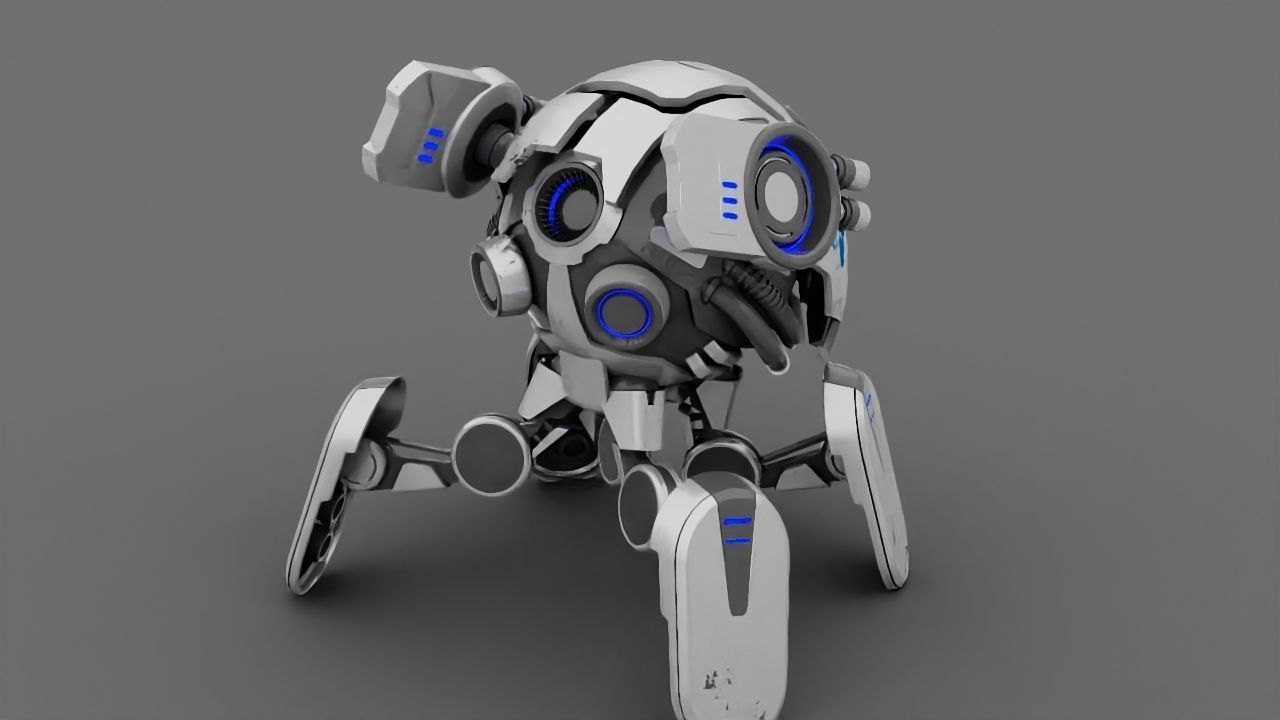 Combat Droid  rigged character 3D model_18