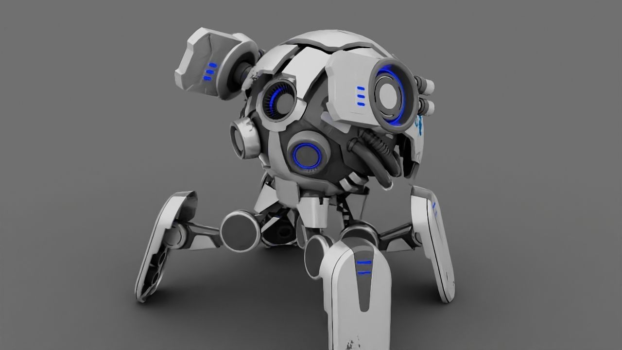 Combat Droid  rigged character 3D model_4