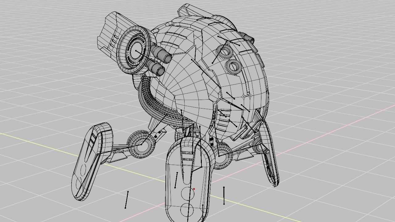 Combat Droid  rigged character 3D model_35