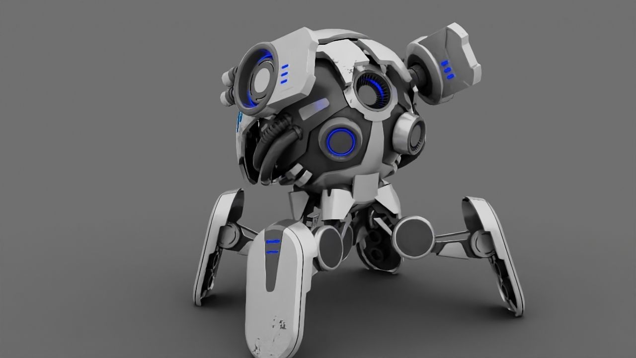 Combat Droid  rigged character 3D model_2
